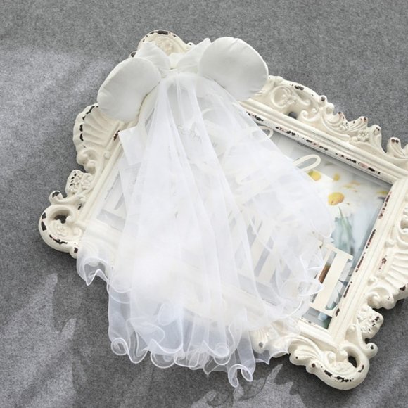 Disney Fantasy White Veil Bow Headband